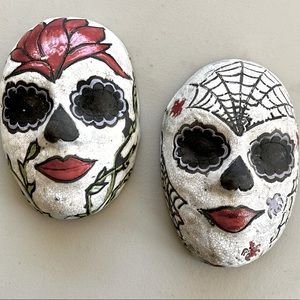 Handmade Ceramic Sugar Skull Faces ONE OF A KIND ♥️